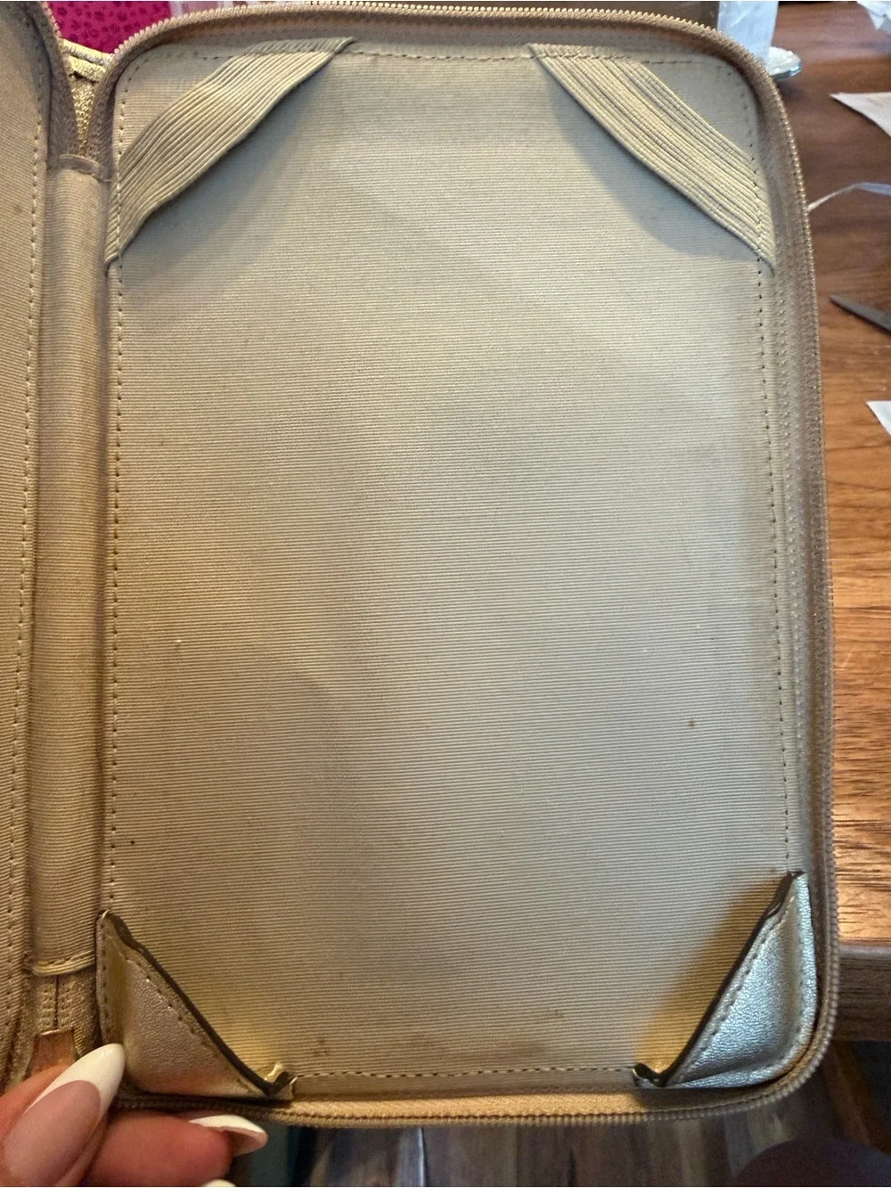 Vintage Coach Poppy Signature Daisy Tablet/iPad Case in khaki canvas